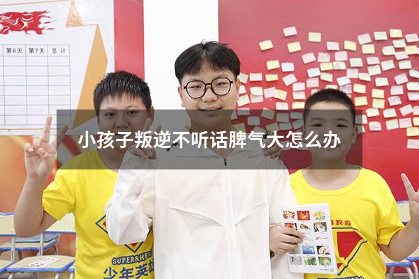 小孩子叛逆不听话脾气大怎么办