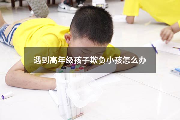 遇到高年级孩子欺负小孩怎么办